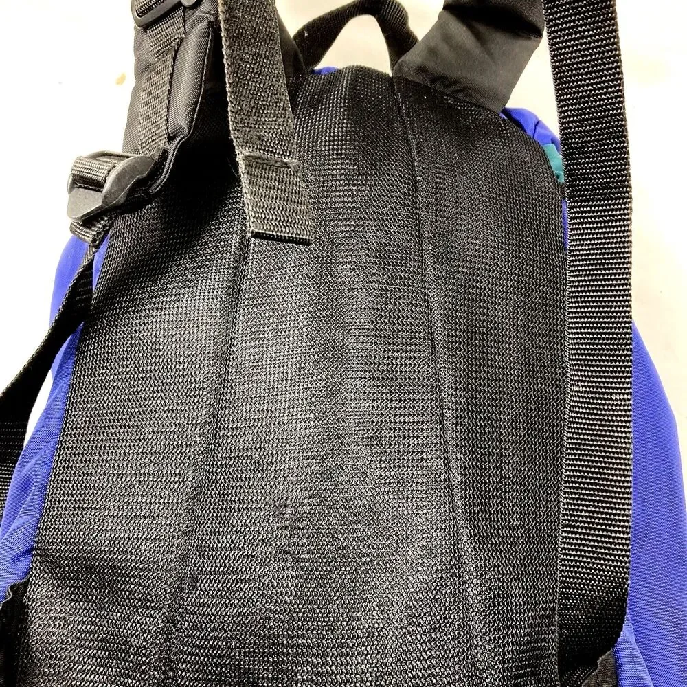 Coleman Vintage Backpack Purple Teal Colorblock Y2K 18